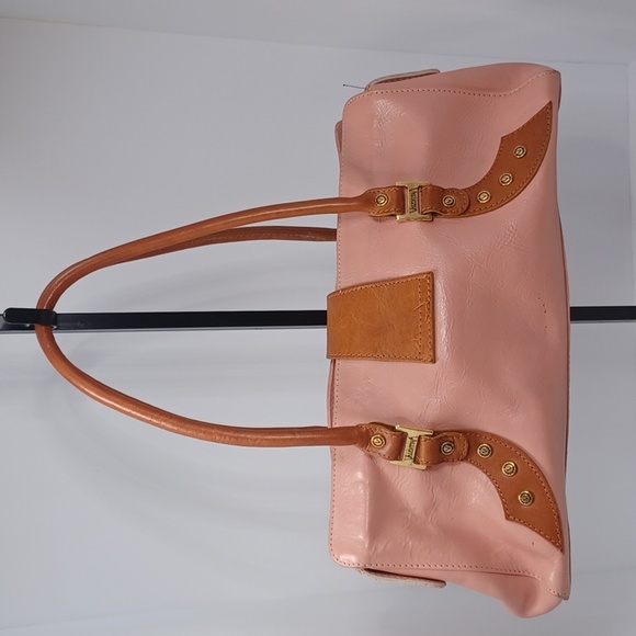 Valentina Italian leather dusty rose handbag - Picture 2 of 6